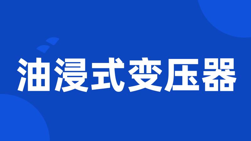 油浸式变压器