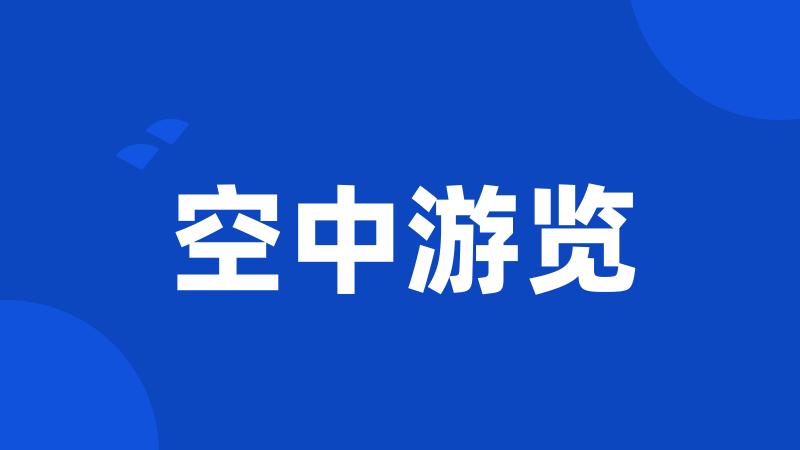 空中游览