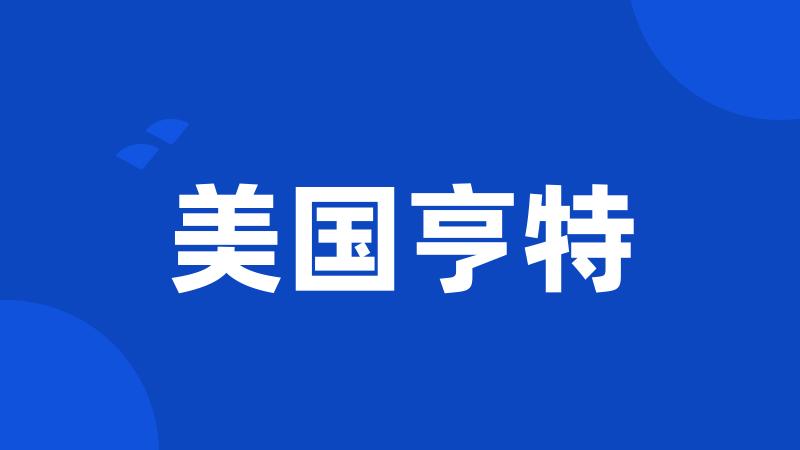 美国亨特