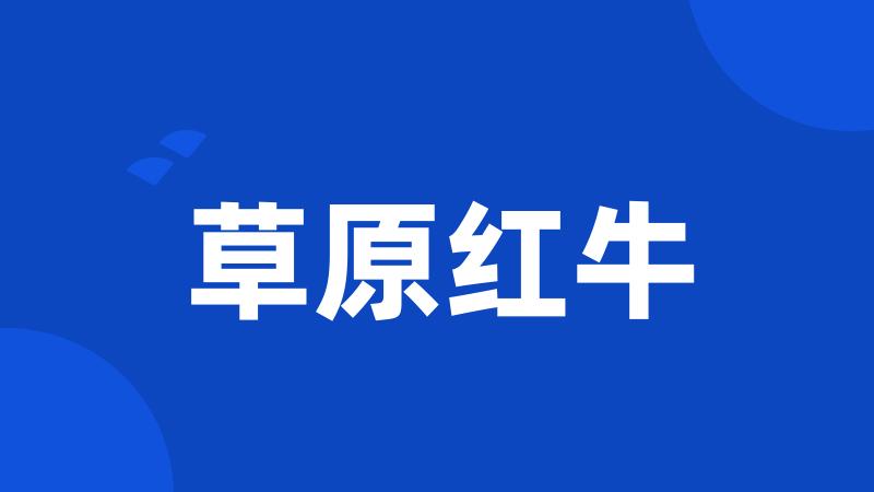 草原红牛