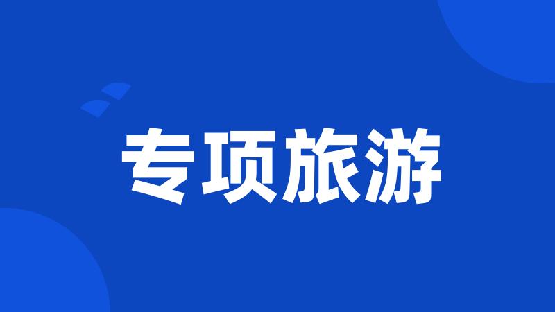 专项旅游