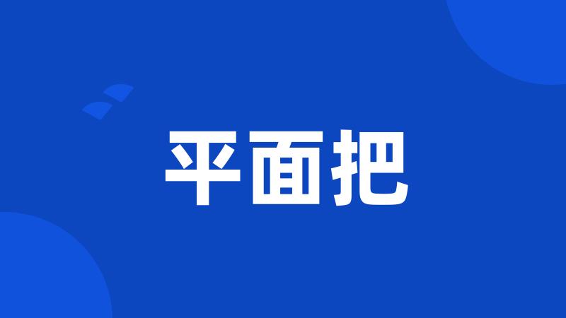 平面把