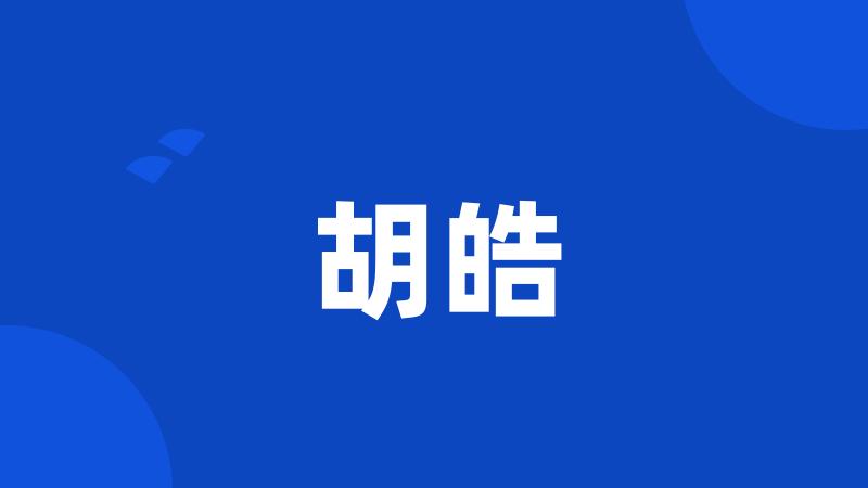 胡皓