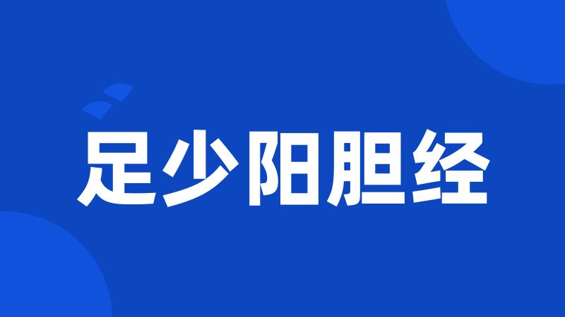 足少阳胆经