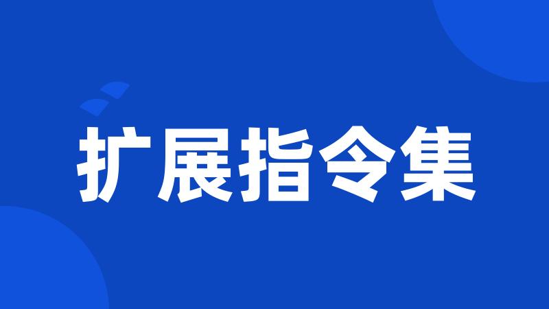 扩展指令集