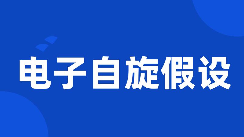 电子自旋假设