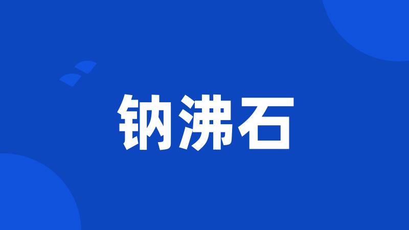 钠沸石