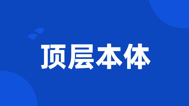 顶层本体