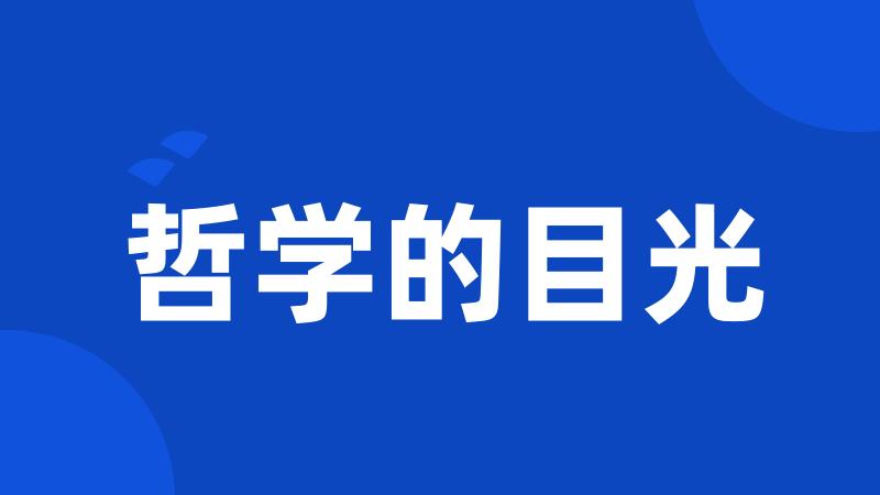 哲学的目光