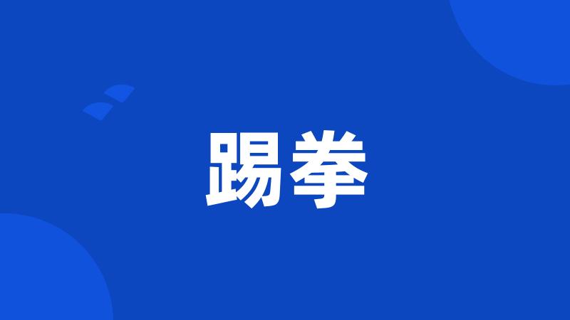 踢拳