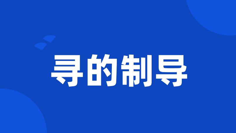 寻的制导