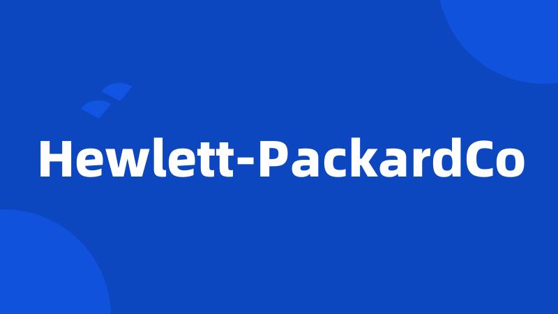 Hewlett-PackardCo