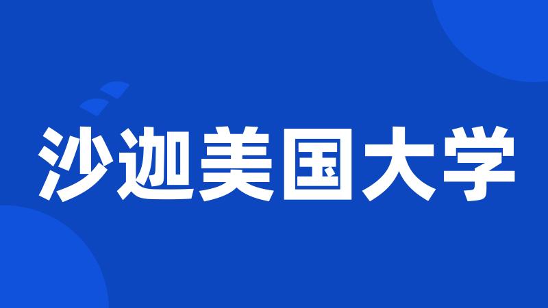 沙迦美国大学