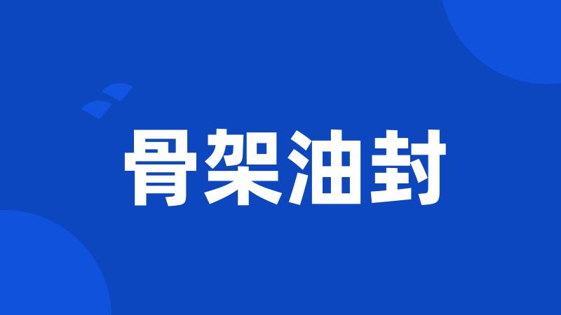 骨架油封