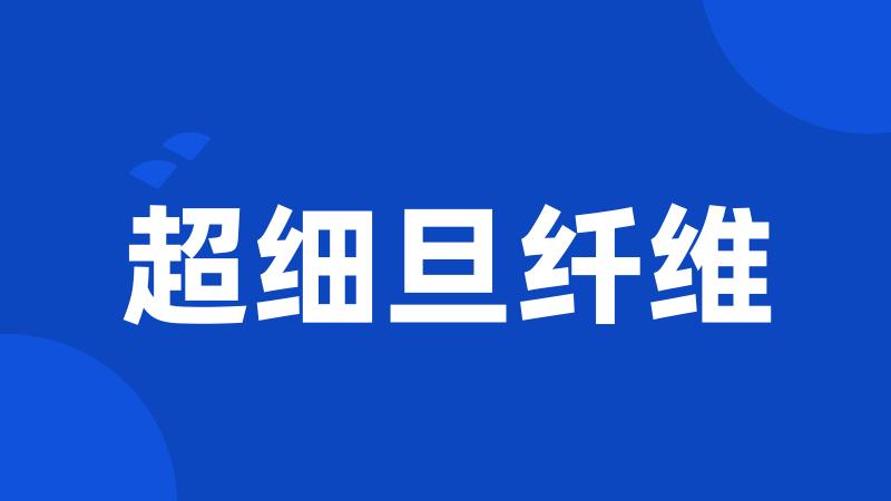 超细旦纤维