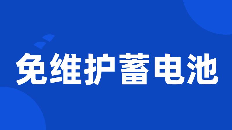 免维护蓄电池