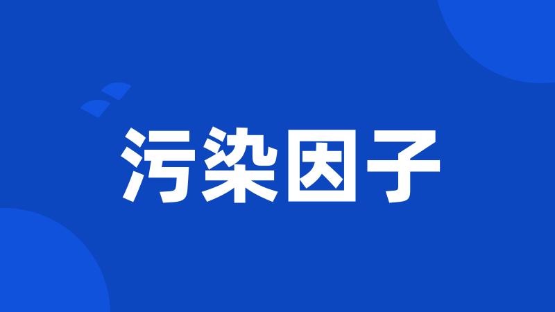 污染因子