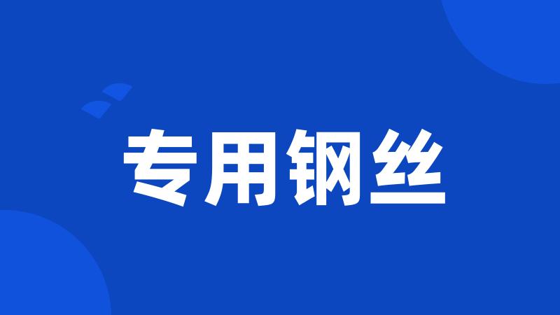 专用钢丝