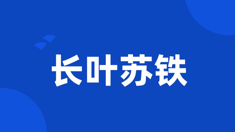 长叶苏铁