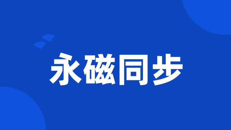 永磁同步