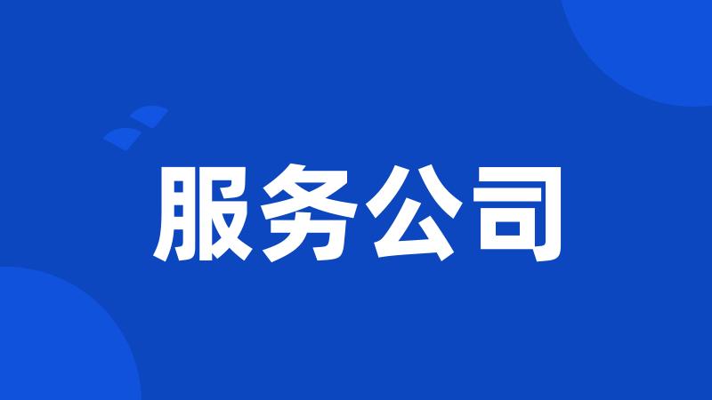 服务公司