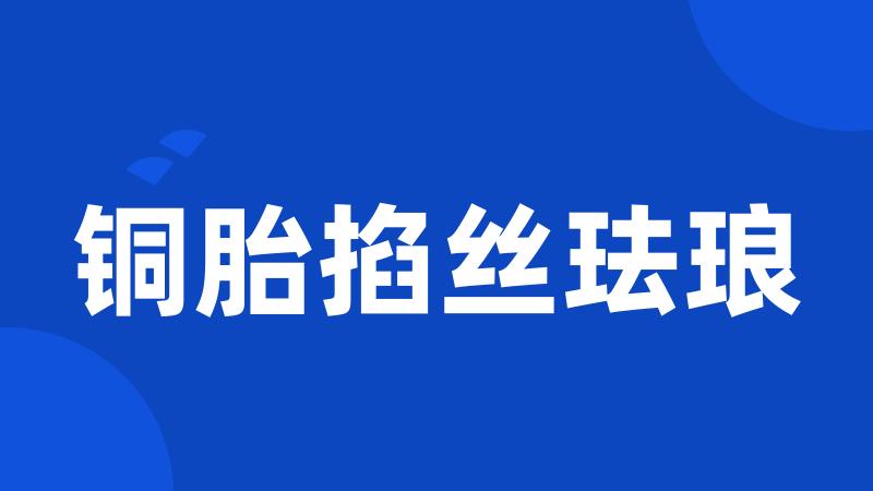 铜胎掐丝珐琅