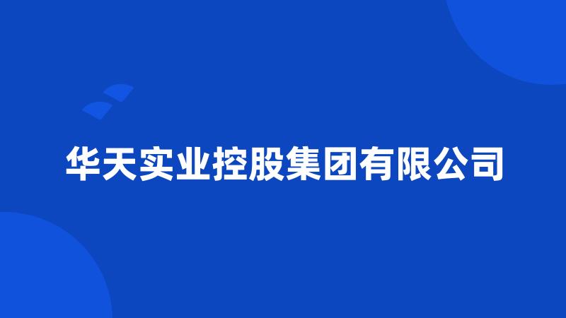 华天实业控股集团有限公司
