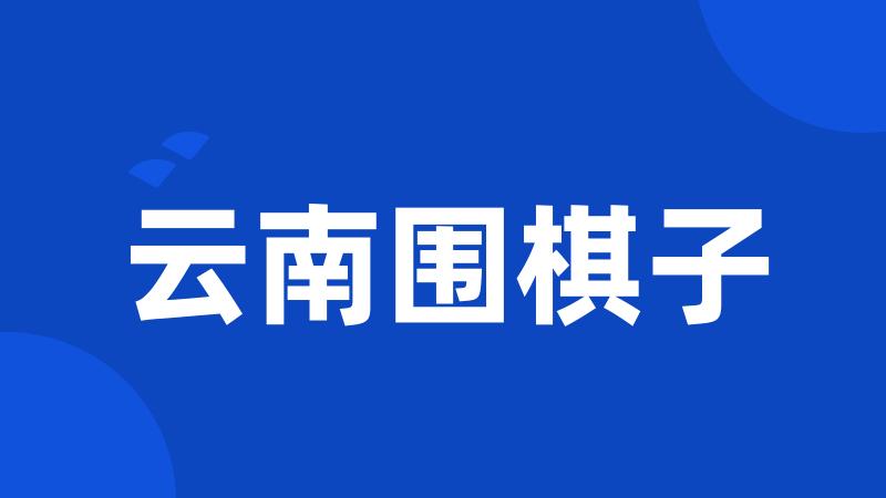 云南围棋子