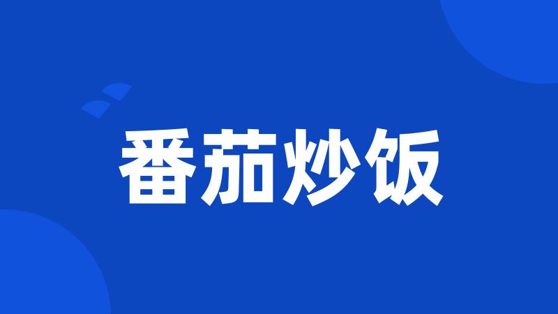 番茄炒饭