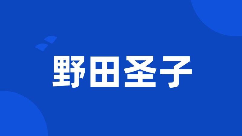 野田圣子