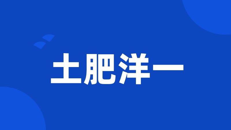 土肥洋一