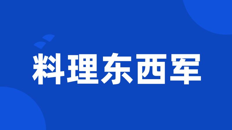 料理东西军