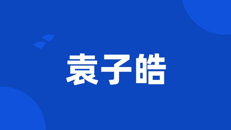 袁子皓
