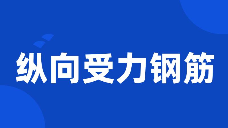 纵向受力钢筋