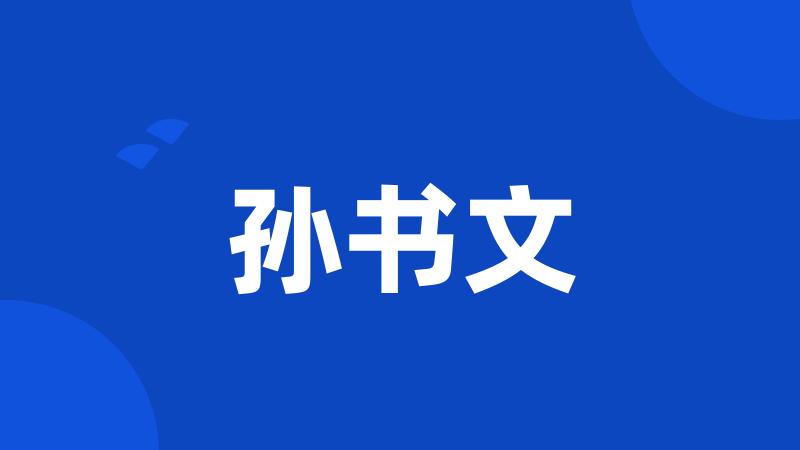 孙书文