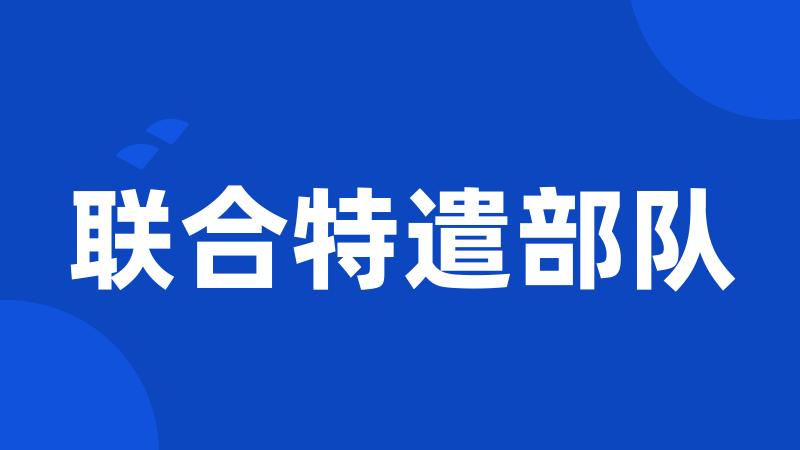 联合特遣部队
