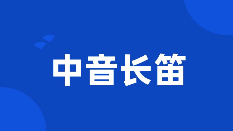 中音长笛