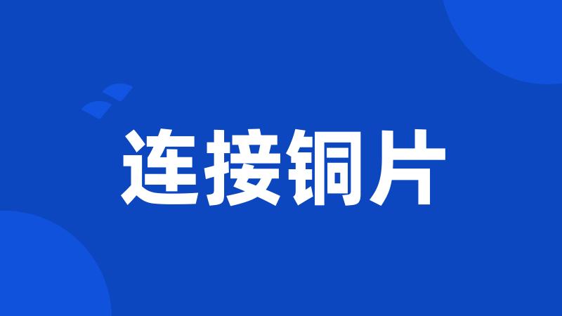 连接铜片