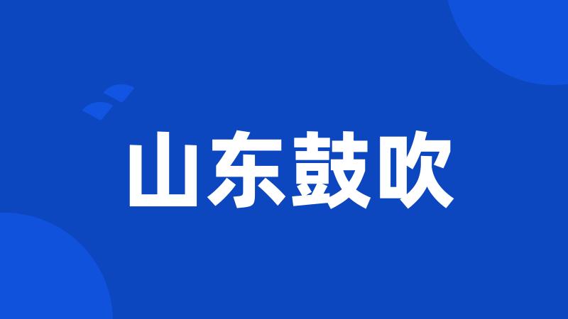 山东鼓吹