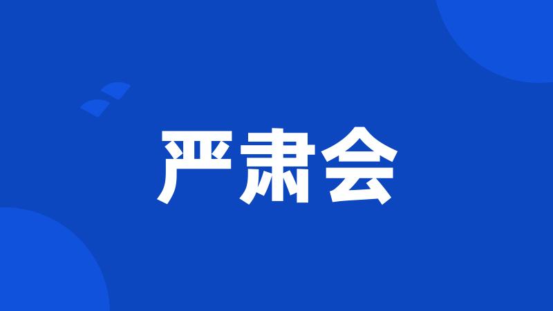 严肃会