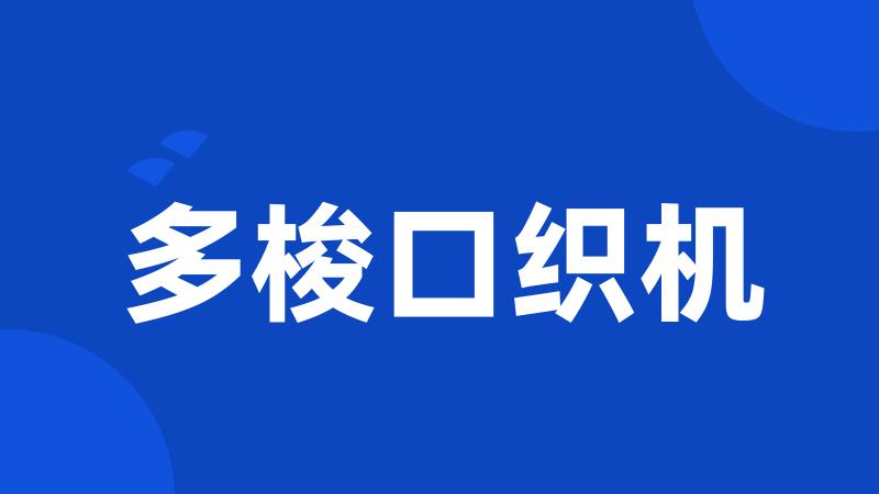 多梭口织机