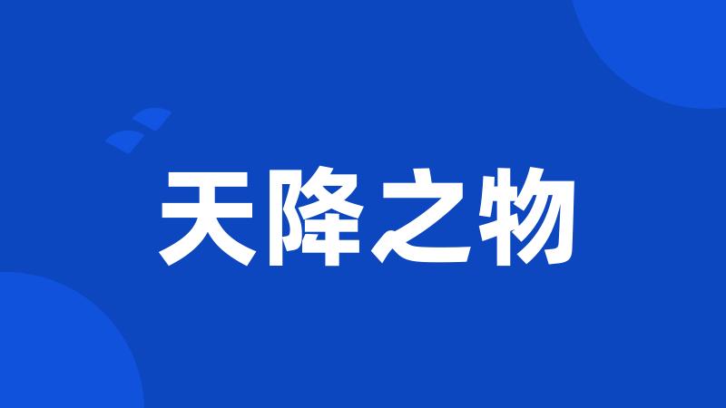 天降之物