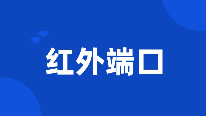红外端口