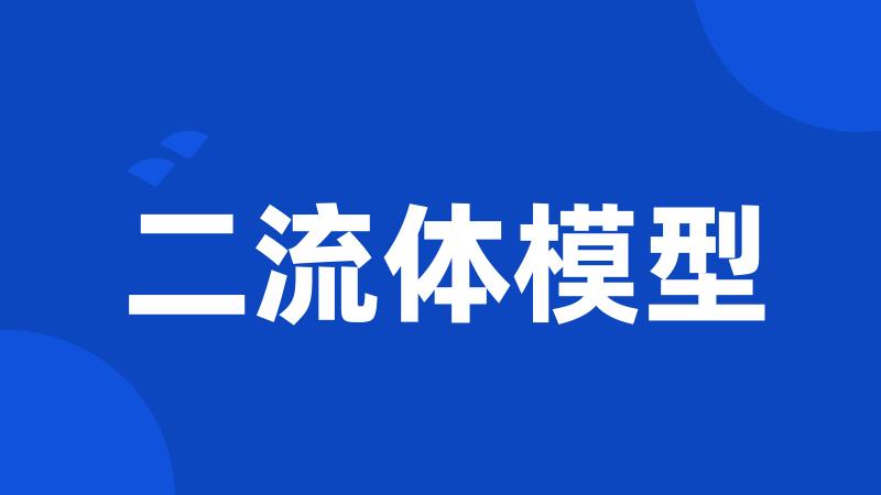 二流体模型