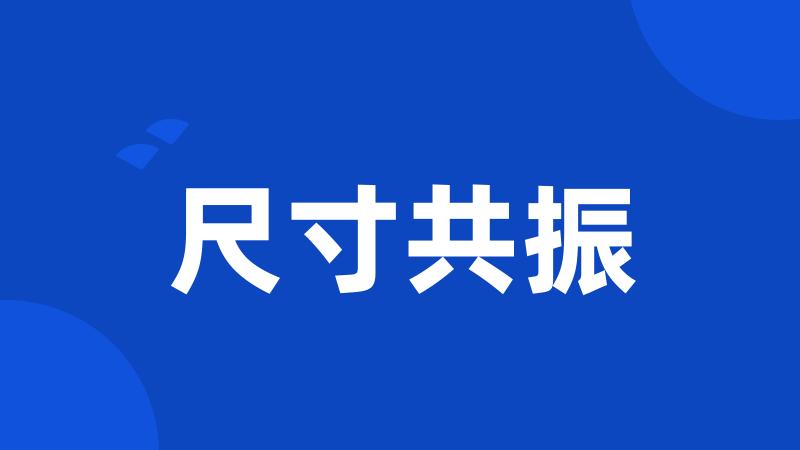 尺寸共振