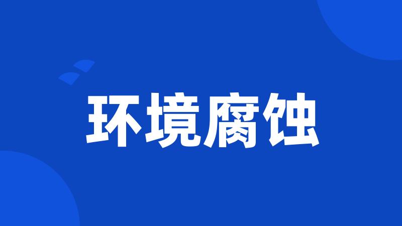 环境腐蚀