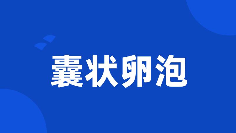 囊状卵泡