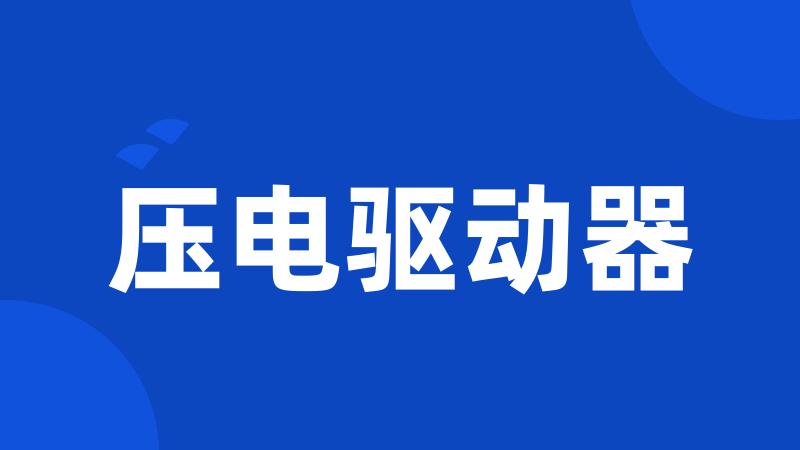 压电驱动器