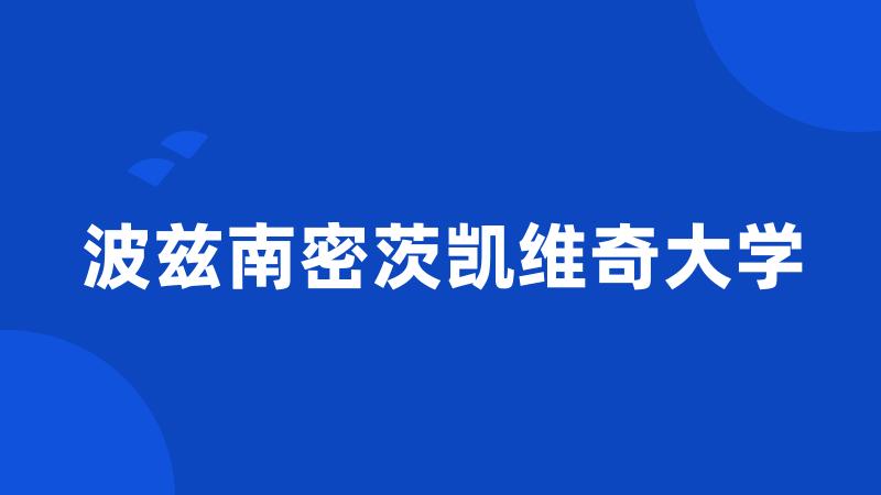 波兹南密茨凯维奇大学