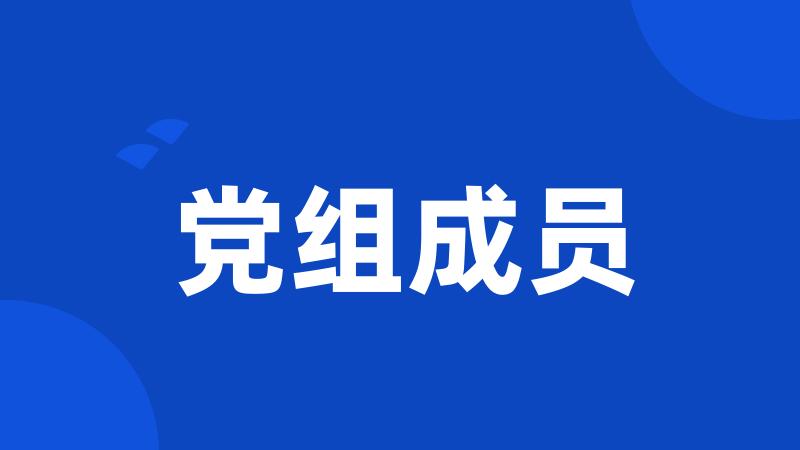 党组成员